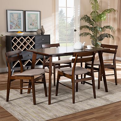 Baxton Studio Eleri Dining Table & Chair 5-piece Set