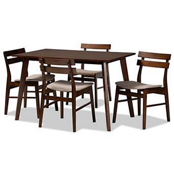 Baxton Studio Eleri Dining Table & Chair 5 pc Set