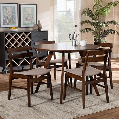 Baxton Studio Eiko Dining Table & Chair 5-piece Set