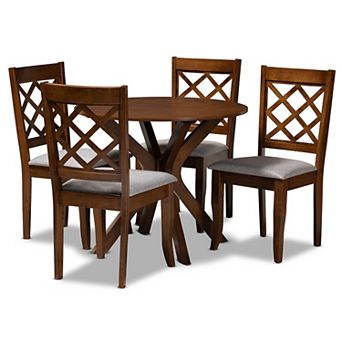 Baxton Studio Jana Dining Table & Chair 5 pc Set