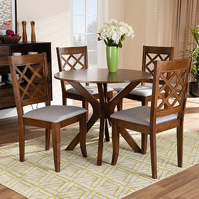 Baxton Studio Jana Dining Table & Chair 5-piece Set