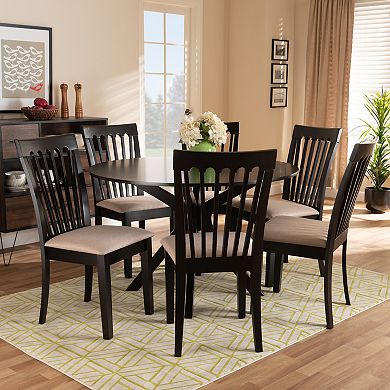 Baxton Studio Lore Dining Table & Chair 7-piece Set