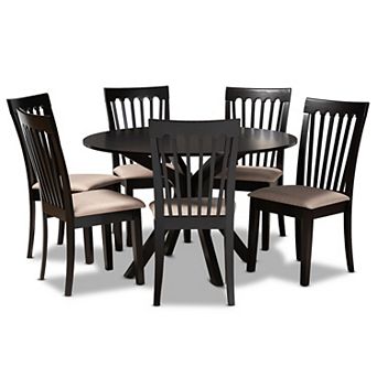 Baxton Studio Lore Dining Table & Chair 7 pc Set