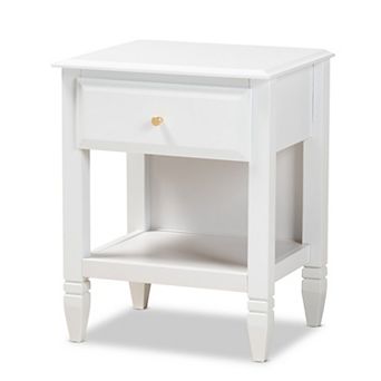 Baxton Studio Naomi White Nightstand
