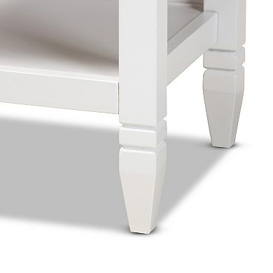 Baxton Studio Naomi White Nightstand