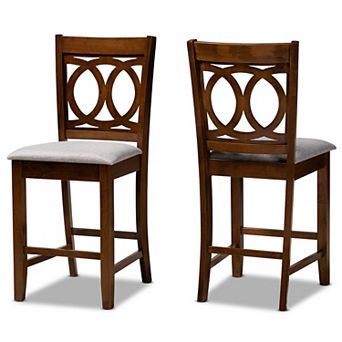 Baxton Studio Lenoir Counter Stool 2 pc Set