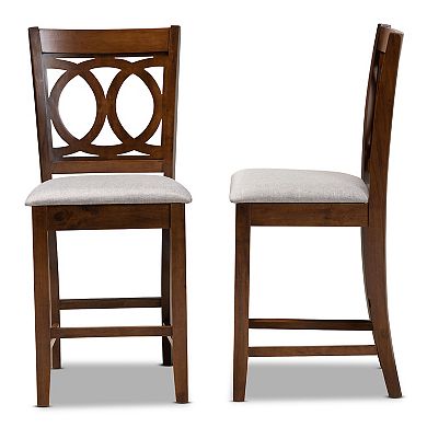 Baxton Studio Lenoir Counter Stool 2-piece Set