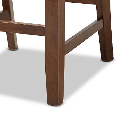 Baxton Studio Lenoir Counter Stool 2-piece Set