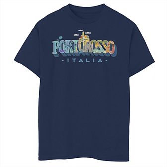 Disney / Pixar's Luca Boys 8-20 Portorosso Italia Logo Fill Graphic Tee