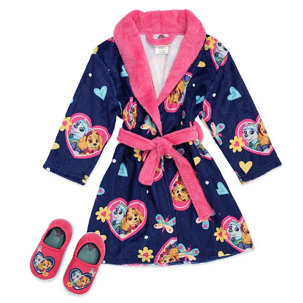 Kids robe best sale and slipper set