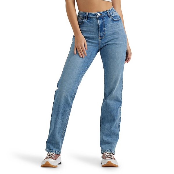 Wrangler Walker Coated High-Rise Slim Straight-Leg Jeans