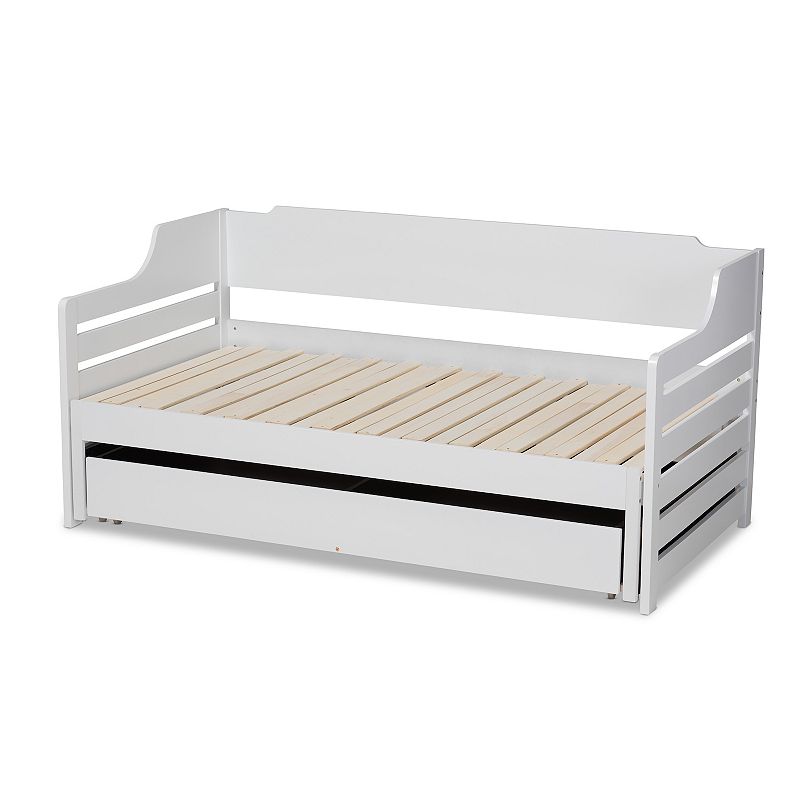 Baxton Studio Jameson Expandable Daybed, White