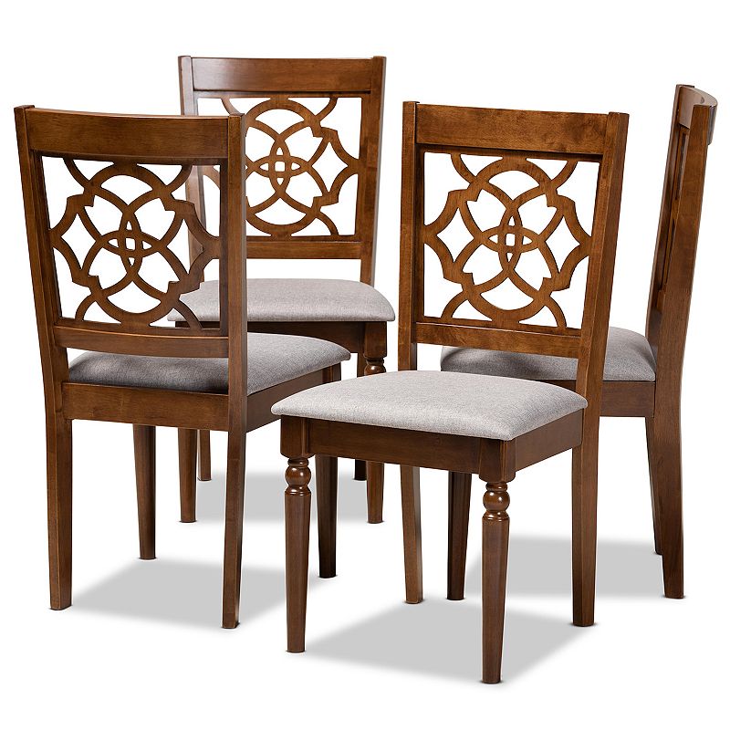 29190828 Baxton Studio Lylah Dining Chair 4-piece Set, Grey sku 29190828