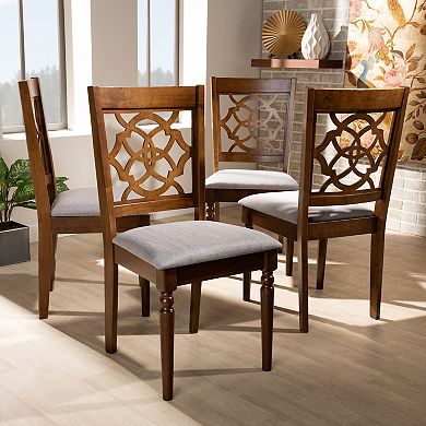 Baxton Studio Lylah Dining Chair 4-piece Set