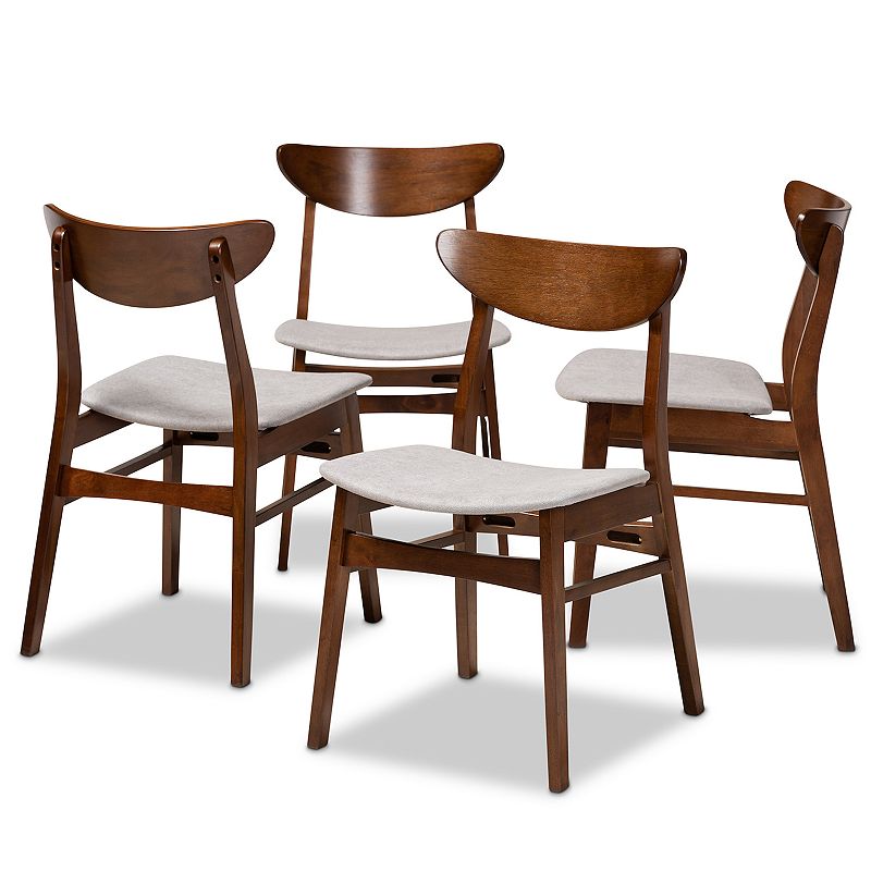 63810811 Baxton Studio Parlin Dining Chair 4-piece Set, Gre sku 63810811