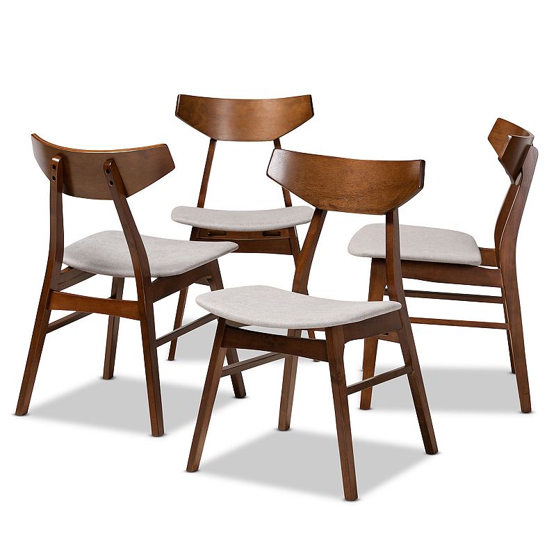 Baxton Studio Danica Dining Chair 4-piece Set, Grey