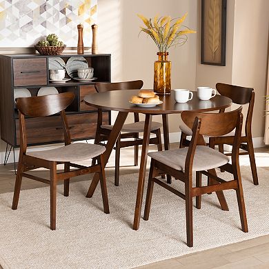 Baxton Studio Philip Dining Table & Chair 5-piece Set