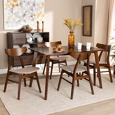 Baxton Studio Lois Dining Table & Chair 5-piece Set