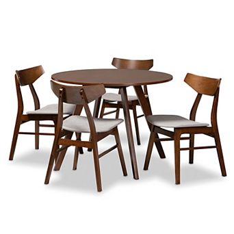 Baxton Studio Timothy Dining Table and Chair 5 pc Set