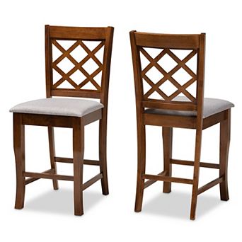 Baxton Studio Aria Pub Counter Stool 2 pc Set