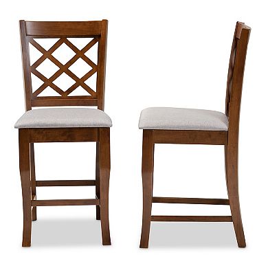 Baxton Studio Aria Pub Counter Stool 2-piece Set