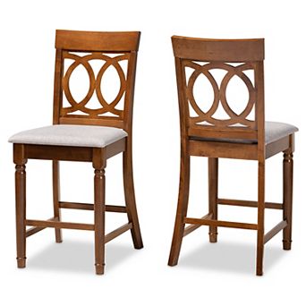 Baxton Studio Violet Pub Counter Stool 2 pc Set