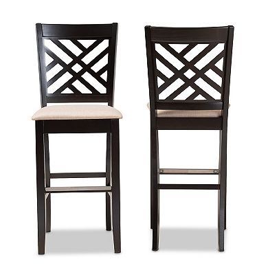 Baxton Studio Jason Bar Stool 2-piece Set