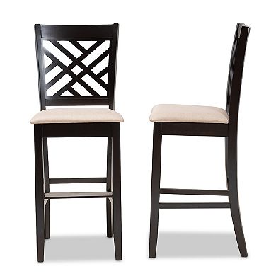 Baxton Studio Jason Bar Stool 2-piece Set