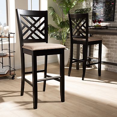 Baxton Studio Jason Bar Stool 2-piece Set