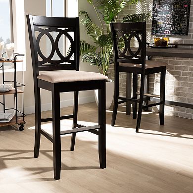 Baxton Studio Carson Bar Stool 2-piece Set