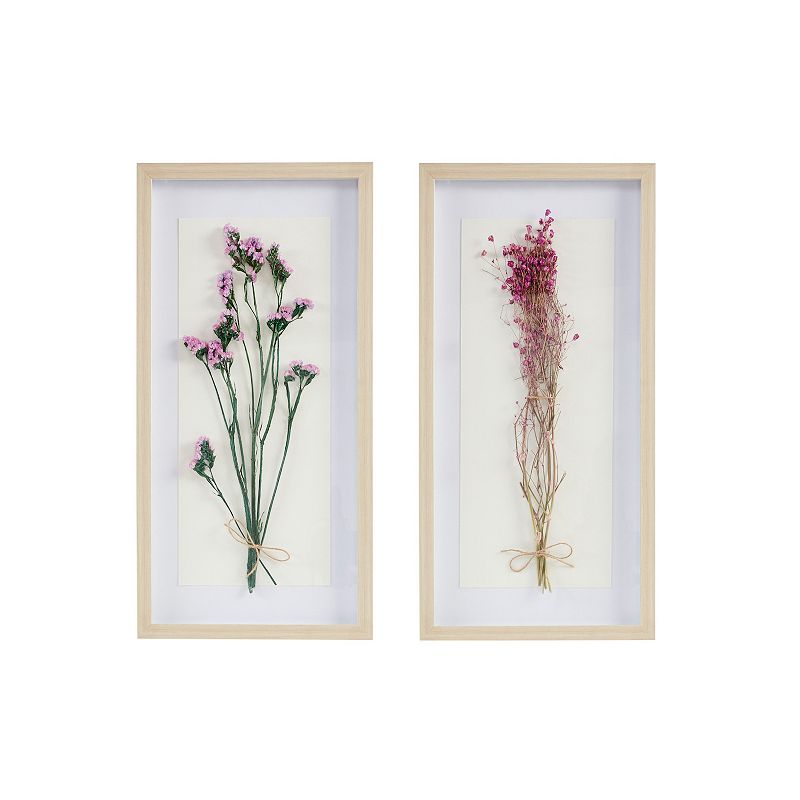 Madison Park Avant Garden Floral Shadowbox Wall Decor 2-piece Set, Multicol