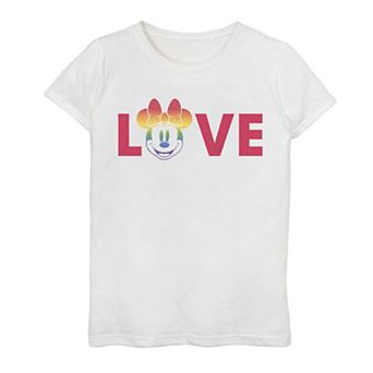 Disney's Minnie Mouse Girls 7-16 Love Gradient Head Tee