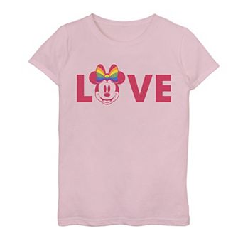 Disney's Minnie Mouse Girls 7-16 Love Big Head Tee