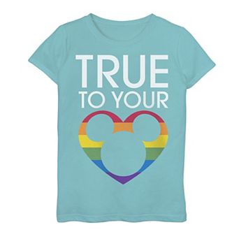 Disney's Mickey Mouse Girls 7-16 True To Your Heart Cut Out Tee
