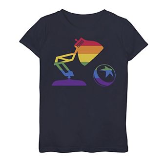 Disney / Pixar's Luxo And Ball Girls 7-16 Striped Portrait Fill Tee