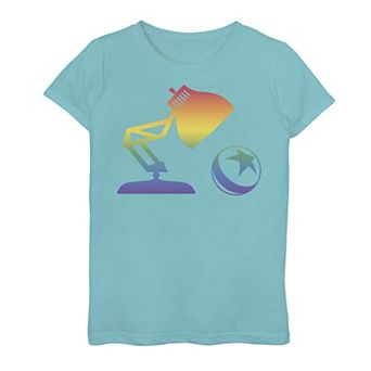 Disney / Pixar's Luxo And Ball Girls 7-16 Gradient Rainbow Fill Portrait Tee