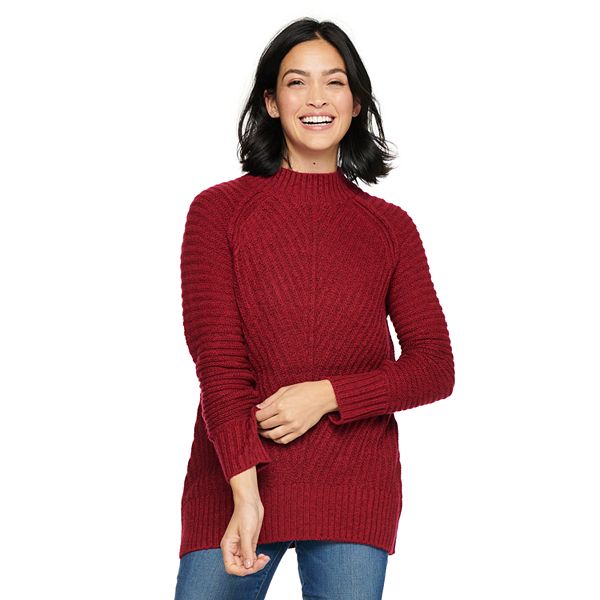 Women's Sonoma Goods For Life® Chevron-stitch Mockneck Sweater