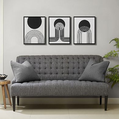 Intelligent Design Cosmic Curl Framed Canvas Wall Art 3-piece Set