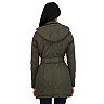 Women's Sebby Collection Quilted Double Breasted Trench Coat