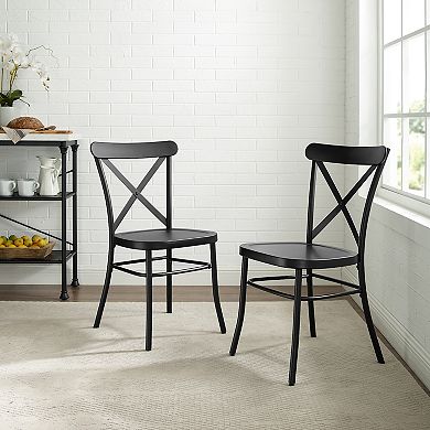 Crosley Camille 2-Piece Metal Chair Set