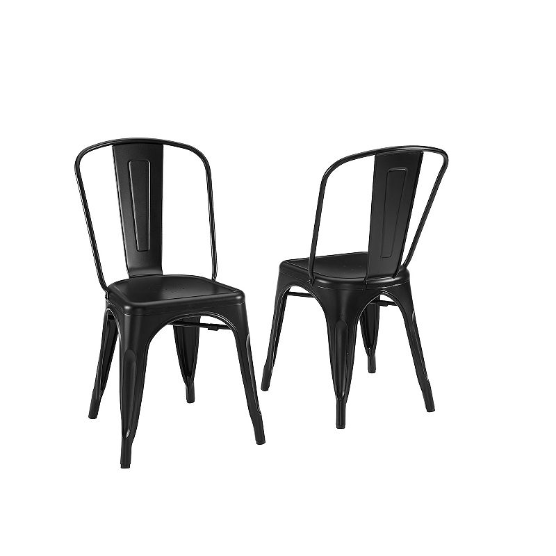 65239620 Crosley Amelia 2-Piece Metal Chair Set, Black sku 65239620