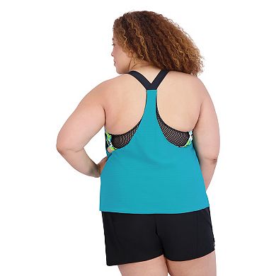 ZeroXposur Plus Size Dahlia Tankini Top Size 2X