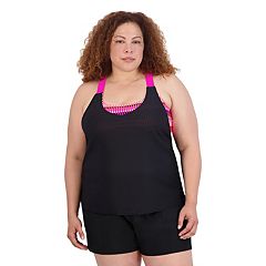 Plus Size Dolfin Ocean Performance Back Colorblock One-Piece