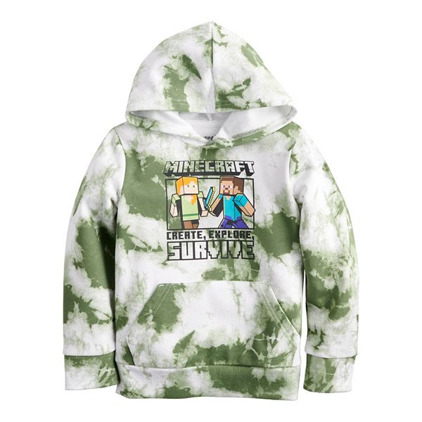 Boys 412 Boy Jumping Beans® Minecraft Tie Dyed Fleece Pullover Hoodie