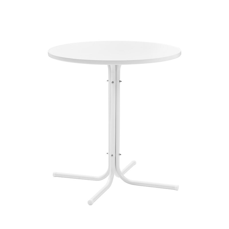 55056737 Crosley Griffith Outdoor Metal Bistro Table, White sku 55056737