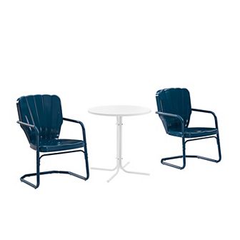 Crosley Ridgeland 3 pc Outdoor Metal Bistro Set