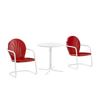 Crosley Griffith 3 pc Outdoor Metal Bistro Set
