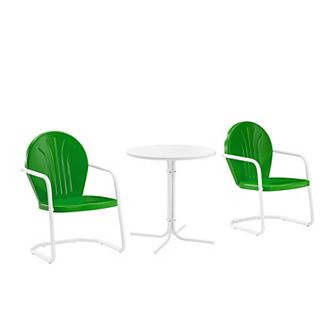Crosley Griffith 3 pc Outdoor Metal Bistro Set
