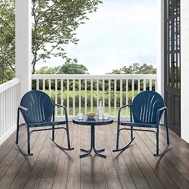 Crosley Griffith 3-Piece Outdoor Metal Rocking Chair Set