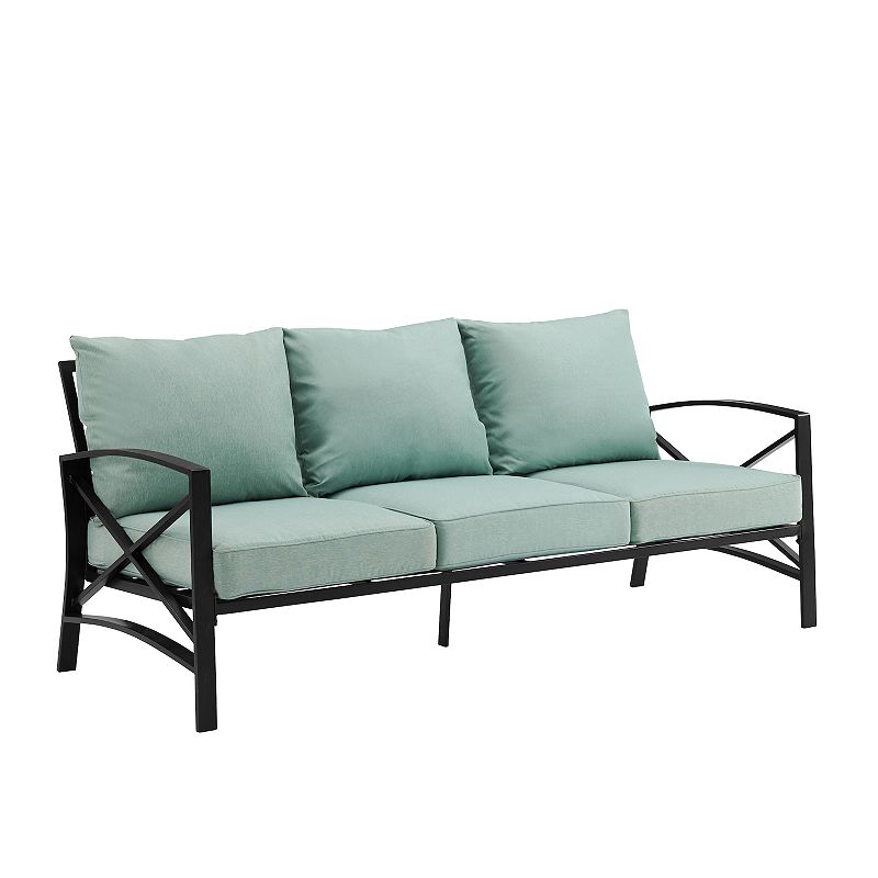 81117599 Crosley Kaplan Outdoor Metal Sofa, Green sku 81117599